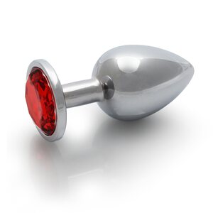 Ouch Round Gem Metallinen Anaalitappi hopea