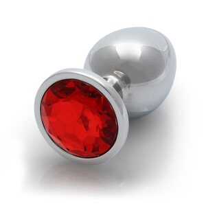 Ouch Round Gem Metallinen Anaalitappi hopea