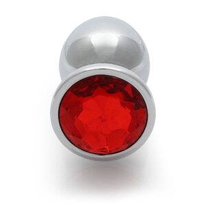 Ouch Round Gem Metallinen Anaalitappi hopea