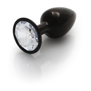Ouch Round Gem Metallinen Anaalitappi Gunmetal
