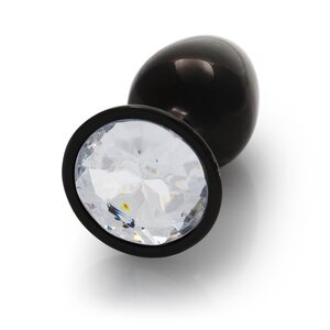 Ouch Round Gem Metallinen Anaalitappi Gunmetal