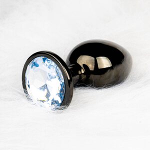 Ouch Round Gem Metallinen Anaalitappi Gunmetal