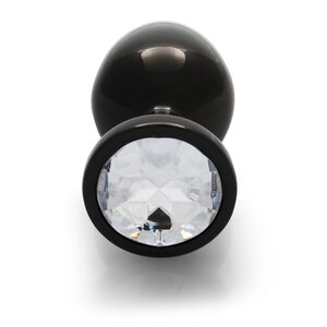 Ouch Round Gem Metallinen Anaalitappi Gunmetal
