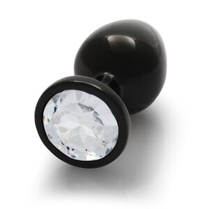 Ouch Round Gem Metallinen Anaalitappi Gunmetal