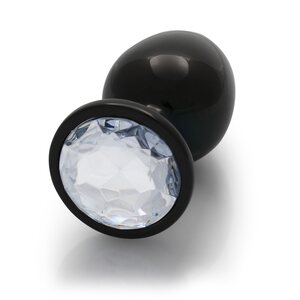 Ouch Round Gem Metallinen Anaalitappi Gunmetal