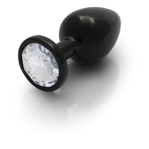 Ouch Round Gem Metallinen Anaalitappi Gunmetal