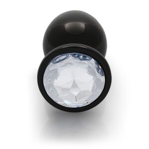 Ouch Round Gem Metallinen Anaalitappi Gunmetal