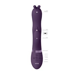 Vive Gada - Vibrating Bunny Ear G-Spot Rabbit with Pulse Wave Shaft
