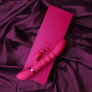 Vive Sora - Triple Action Silicone Up & Down Stimulating Rings Vibrator