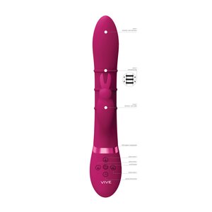 Vive Sora - Triple Action Silicone Up & Down Stimulating Rings Vibrator