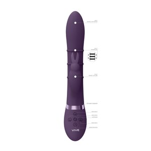 Vive Sora - Triple Action Silicone Up & Down Stimulating Rings Vibrator