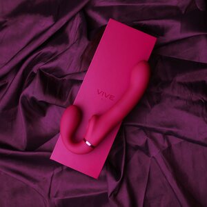 Vive Ai - Triple Action Silicone Dual Vibrating & Air Wave Title Strapless Strap On