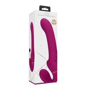 Vive Ai - Triple Action Silicone Dual Vibrating & Air Wave Title Strapless Strap On