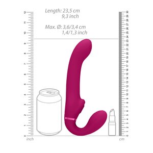 Vive Ai - Triple Action Silicone Dual Vibrating & Air Wave Title Strapless Strap On
