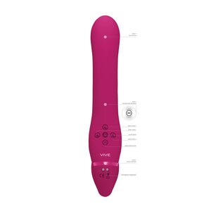 Vive Ai - Triple Action Silicone Dual Vibrating & Air Wave Title Strapless Strap On