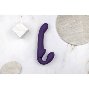Vive Ai - Triple Action Silicone Dual Vibrating & Air Wave Title Strapless Strap On
