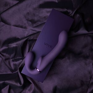 Vive Ai - Triple Action Silicone Dual Vibrating & Air Wave Title Strapless Strap On