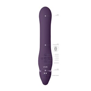 Vive Ai - Triple Action Silicone Dual Vibrating & Air Wave Title Strapless Strap On