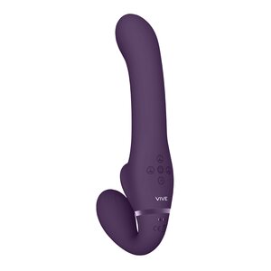 Vive Ai - Triple Action Silicone Dual Vibrating & Air Wave Title Strapless Strap On