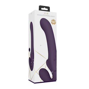 Vive Ai - Triple Action Silicone Dual Vibrating & Air Wave Title Strapless Strap On