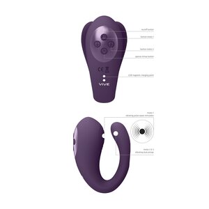 Vive Yoko Triple Action Vibrating Dual Prongs & Pulse Wave Stimulator