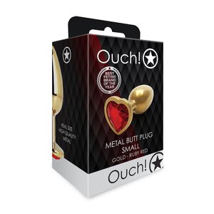 Ouch Heart Gem Metallinen Anaalitappi gold
