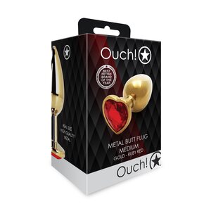 Ouch Heart Gem Metallinen Anaalitappi gold