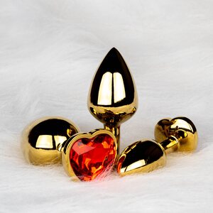 Ouch Heart Gem Metallinen Anaalitappi gold