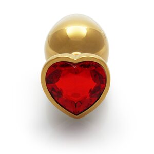 Ouch Heart Gem Metallinen Anaalitappi gold