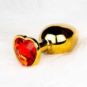 Ouch Heart Gem Metallinen Anaalitappi gold