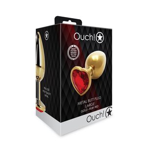 Ouch Heart Gem Metallinen Anaalitappi gold