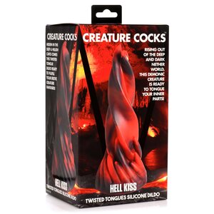 XR Brands Hell Kiss Twisted Tongues Silicone Dildo