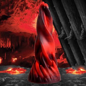 XR Brands Hell Kiss Twisted Tongues Silicone Dildo