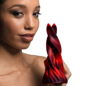 XR Brands Hell Kiss Twisted Tongues Silicone Dildo