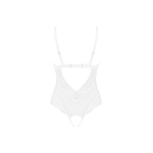 Obsessive Lingerie Heavenlly Sheer Crotchless Teddy – White