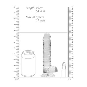 Real Rock RealRock Dildo 7" Clear