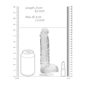 Real Rock RealRock Dildo 8" Clear