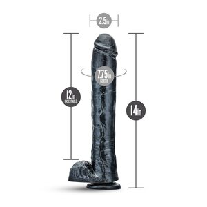 Blush Novelties Jet Dark Steel Carbon Metallic Dildo
