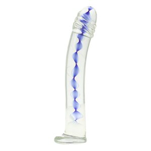 Poistotuotteet Blue Spiral Lasidildo