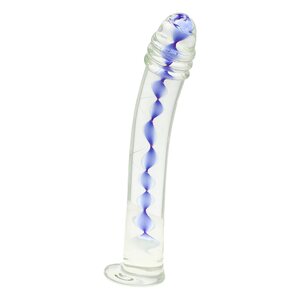 Poistotuotteet Blue Spiral Lasidildo