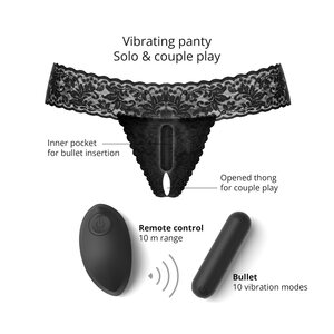 Love To Love Secret Panty 2 Vibrator and thongs