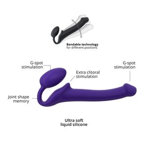 Strap On Me Silicone Bendable Strap-On Lila