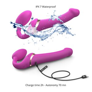 Strap On Me Multi Orgasm Bendable Strap On Kaukosäädettävä roosa