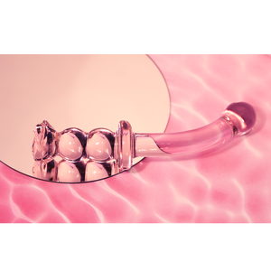 Dream Toys Glaze Glass Rosebud G-Spot Dildo