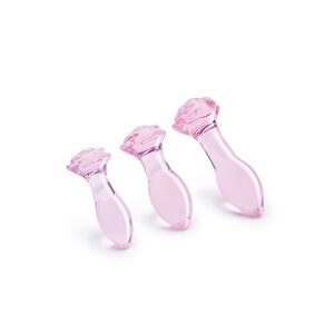 Dream Toys Glaze Glass Rosebud Anal Training Set