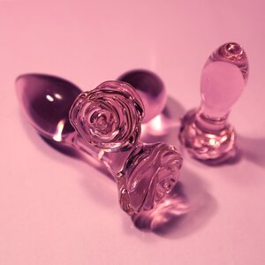 Dream Toys Glaze Glass Rosebud Anal Training Set