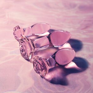 Dream Toys Glaze Glass Rosebud Anal Training Set