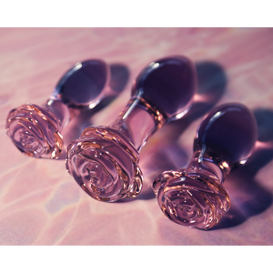 Dream Toys Glaze Glass Rosebud Anal Training Set