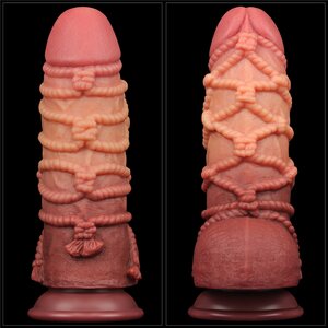 Lovetoy Nature Cock Dual Layer Silicone Cock With Rope