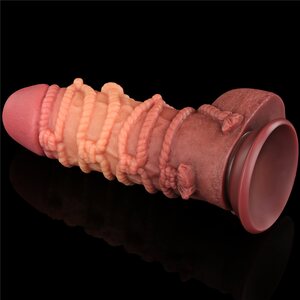 Lovetoy Nature Cock Dual Layer Silicone Cock With Rope